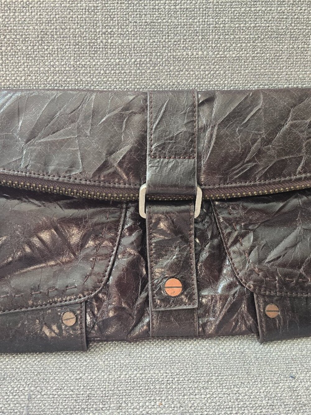 Matt & Nat Deep Brown Large Clutch
